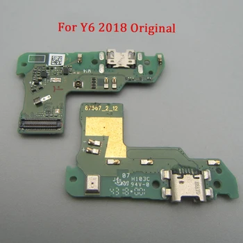 1-10 бр. Нови Оригинални За Huawei Y6 2018 USB Конектор Зарядното Устройство Такса Микрофонного Модул Кабелен Конектор За Huawei Y6 2018 Подмяна на Телефона