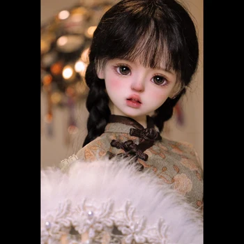 1/4 BJD стоп-моушън главата Материал смола Чудесна кукла с глава на момиче и Аксесоари за кукли със собствените си ръце, Без грим кукла играчки