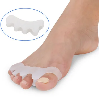 1 чифт Предпазни Разделители пръстите на Краката Подходящ Материал за корекция на палеца на Крака Мек гел за Изправяне на Подпори на Носилка, Аналгетичен Грижа за краката
