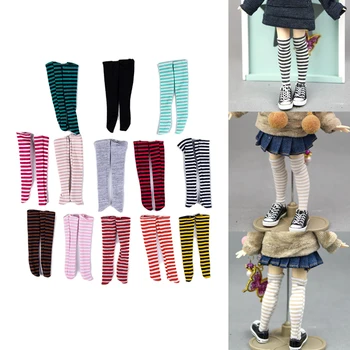 1 чифт Чорапи, Чорапи с ивици за 1/6 Blyth 28-30 см, Аксесоари за кукли, Дрехи ръчна изработка на кукли, детски Играчки за малки момиченца