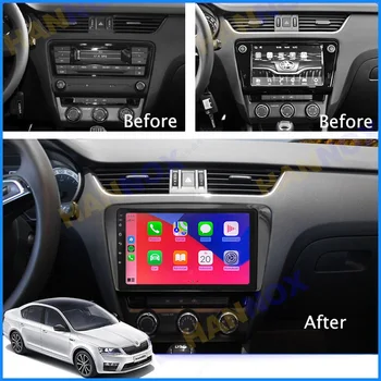 10.1-инчов 2din Android Авто Радио, Мултимедиен Плейър, GPS Навигация За VW Skoda Octavia A7 2013-2018, Главното Устройство с Рамка