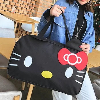 10 цвята Hello Kitty Модерна пътна чанта водоустойчива-голямата голям мультяшная багажная чанта дамски преносима спортна чанта Оксфорд материал