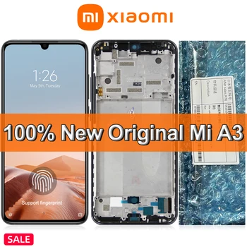 100% чисто Нов Оригинален Xiaomi Mi A3 LCD дисплей За MiA3 M1906F9SH, M1906F9SI Сензорен екран с пръстов отпечатък, Подмяна на дисплея Mi CC9E