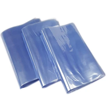 100шт Вентилатор със собствените си ръце, Свиване филм от PVC с плосък гърло, Водоустойчив опаковка за съхранение, Прозрачна пластмасова торбичка