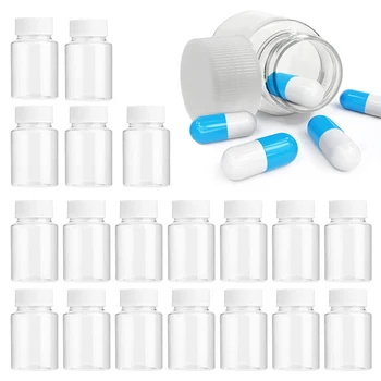 10ШТ 15 мл-100 мл Празни Прозрачни пластмасови бутилки за tableting лекарства, за Многократна употреба Херметични контейнери, флакони с твърда прах, контейнери, за опаковка реагенти