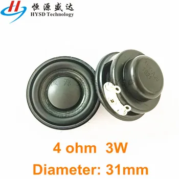 2 елемента Диаметър 31 мм Полночастотный мини-аудиодинамик 4 Ω 3 W за Домашно кино, Hi-Fi Стерео Bluetooth високоговорител Мултимедиен високоговорител