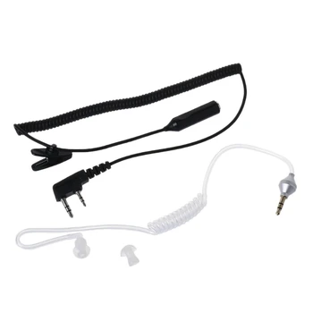 2-за контакт слушалки с микрофон за ПР и ухо с въздушна акустична тръба 3,5 мм Baofeng UV-5R 888s