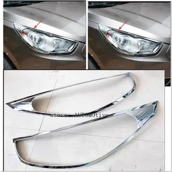 2009-2012 за Hyundai IX35 ix35 Хромирани апликации върху предната фаро 2 елемента