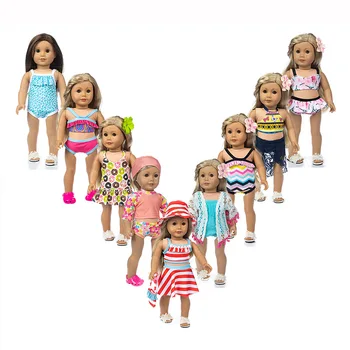 2021 Нови модни бански костюми, подходящи за кукольной дрехи American Girl 18-инчовата кукла, подарък за коледа за момиче (продава се само дрехи)