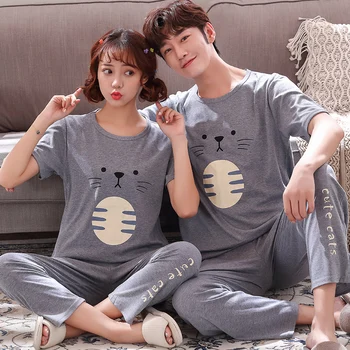 2023 Висококачествени есенни популярни домашни пижами за двойки с високо качество