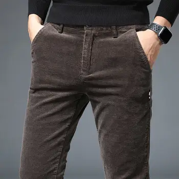 2023 зимните модни панталони KPOP в Harajuku стил slim fit, свободни универсални вельветовые ежедневни панталони с цветни джобове, панталони с прав штанинами