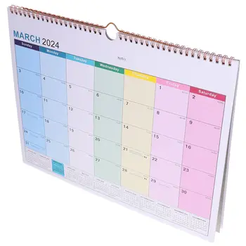 2024-2025 Календар Книжен Печат Настолен Календар Стенен Календар Голям Календар Месечен Английски Календар 37.5x30cm