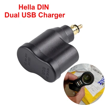 3 порта Hella DIN 5V 3.3 A Dual USB адаптер за мотоциклети зарядно за запалката Водоустойчив за гнездо на двигателя на BMW