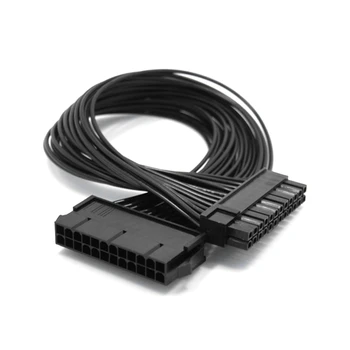 30 см. штекерный захранване ATX24pin до 24pin штекерному блок захранване на DIY PC кабел Case Line Дърва 18AWG