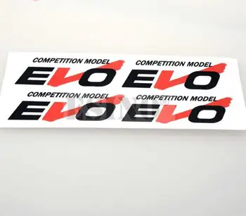 4 x декоративни винилови стикери върху джантата на колелото за нов автомобил от Серията EVO Competition Model, креативни стикери за автомобилни аксесоари