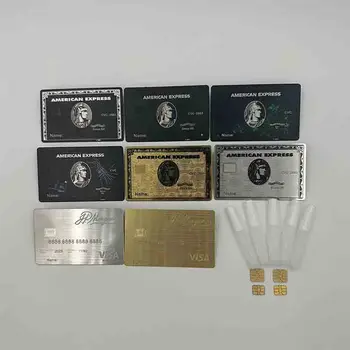 4442 Висококачествени потребителски Метални Карти Nfc Визитка С Qr-код Nfc 4K Gold Метална визитка Nfc