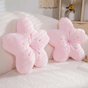 45 см, възглавница за гърба Kawaii Sakura, Плюшен играчка Hug черешов Цвят, Декоративна възглавница за диван-легло, Девчачий начало декор, Розови цветя Plushi
