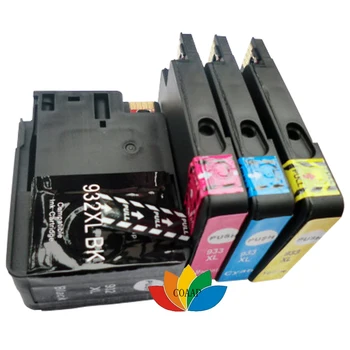 4x Съвместими касети с мастило Касета за принтер hp932 933 932XL 933XL Officejet Pro 6100 6600 6700 7110 7610 7512 7612 (с чип)
