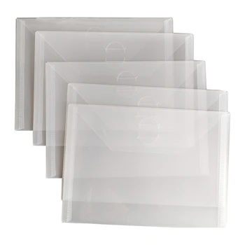 5шт печати Штамповые чанти за съхранение на Прозрачна пластмасова папка-калъф за Преносим Размер 5