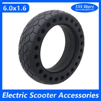 6-инчов твърда гума с размери 6,0x1,6 пити, гума гума за електрически скутер Smart Folding Longboard Hoverboard