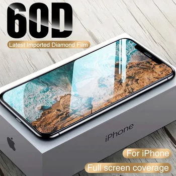 60D Защитно Стъкло с пълно покритие За iPhone 12 11 13 Pro Max Защитно Фолио За Екран За iPhone 11 12 13 6 7 8 Plus XR Закалено Стъкло