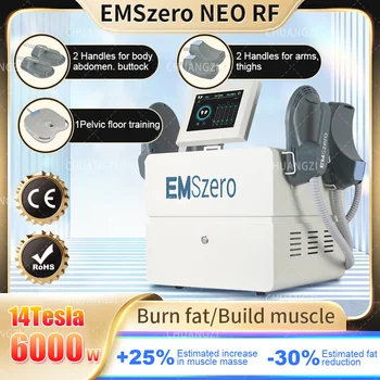 6500 W 14Tesla Emszero Професионален миостимулятор Нео за премахване на мазнини с 4 дръжки, за фитнес треньор