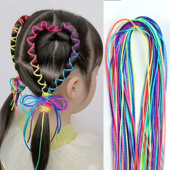 8 опаковки, средства за оформяне на косата Копринени шнура за плетене на косата Ракита веревочная превръзка на главата, дизайн на бижута, Аксесоари за коса за момичета, направи си сам, конска опашка