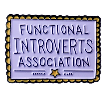A2948 Функционални брошки асоциация на интровертите за дрехи, Емайлирани игли, икони, игли за ревери раници, бижута, аксесоари