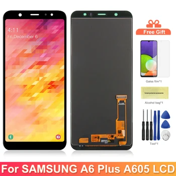 A6 Plus дисплей За Samsung Galaxy A6 Plus 2018 LCD Сензорен дисплей, Дигитайзер, резервни Части За Samsung A605 A605F A605FN