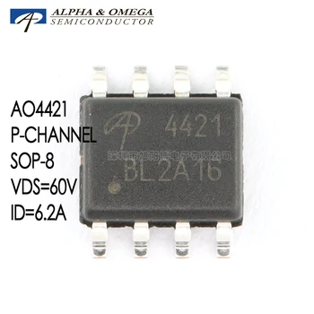 AO4421 P-CHANNEL 60V6.2A MOSFET Оригинален в наличност 10ШТ 4421