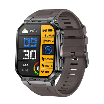 Bluetooth-предизвикателство, спортни смарт часовници на открито, мъжки 1,83-инчов смарт часовници с пълен сензорен екран IP68, водоустойчив смарт часовници за фитнес за Android и IOS