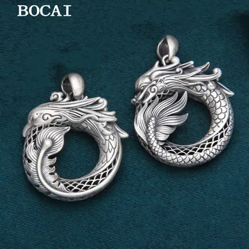 BOCAI Нов S999 от чисто сребро Модерен персонализиран подарък за двойки с отложено във формата на дракон и Феникс марка Ruyi