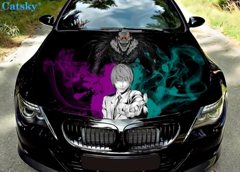 Death Note аниме Стикер на предния капак на автомобила Vinyl стикер Графична стикер на предния капак за повечето автомобили Потребителски графика