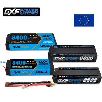 DXF 2S Lipo Батерия 8000mAh 8400 mAh 110В 130В 140C 5 мм Куршум T/Deans Plug Hardcase за Радиоуправляемого Кола Бъги Камион БЛА Truggy RACING