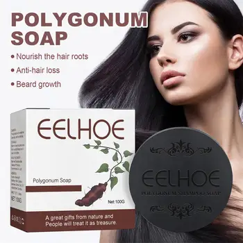 EELHOE Допринася за Растежа на косата, Предпазва Ги от Загуба на Сапун He Shou Wu С Етерично Масло, Сапун Multiflora Shampoo Bar Сапун, Шампоан