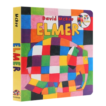 Elmer, 123 книга на Дейвид Macchi, Детски книжки за деца на възраст от 1 на 2 на 3 години, английска книжка с картинки, 9780062324054