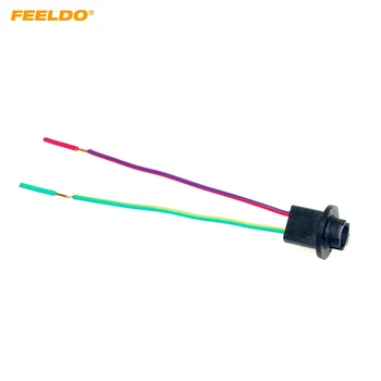 FEELDO 2 елемента Автомобилни Led лампи T10 194 Основен Титуляр Адаптер с Гнездо Теглене кабели За автомобилен фенер Стайлинг Тел Истински Теглене на кабели
