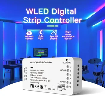 GLEDOPTO WLED Strip Controller LED Lighs Над 100 Режими на Динамичното осветление САМ WiFi APP Control 800 RGB IC RGBW Няма Нужда от Нов Концентраторе