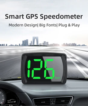 GPS за измерване на Скоростта на автомобилния HUD дисплей на Цифров Щепсела и да играе с Едър шрифт KMH Автомобилна електроника и Аксесоари за всички автомобили