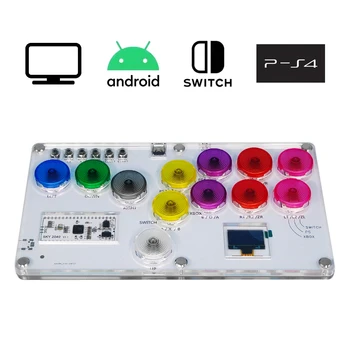 Hitbox Аркадна Файтинговая видео игра LED Flatbox Hot-swap Encoder Контролер Xinput /Dinput Мини Конзола с всички Бутони За PC/ NS/PS4