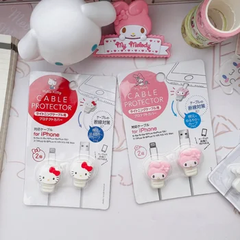 Kawaii Sanrio Защита На Кабела От Ухапване На My Melody Cinnamoroll Hello Kitty Мультяшная Защита На Usb Кабел За Iphone, Ipad От Фрактури