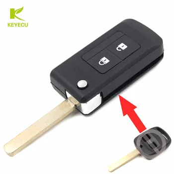 KEYECU Нов Неразрезной сгъваем калъф за дистанционно ключ с 2 бутона Fob за Subaru Outback, Legacy