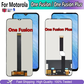 LCD дисплей За Motorola Moto OneFusion One Fusion, Fusion + LCD Сензорен дисплей За Motorola XT2073-2 Fusion Plus В събирането на Цифров Преобразувател