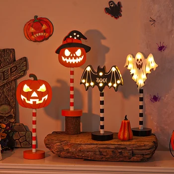 Led дървена светлинна дъска, декоративни осветителни тела на Хелоуин, Моделирующие тела на Хелоуин, украса за дома, украса за Хелоуин