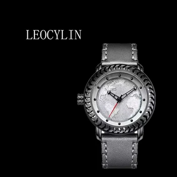LEOCYLIN модерни кварцови часовници Earth 39 мм за мъже Ръчен Часовник Японски механизъм 2039 Люминесцентный Водоустойчив Relogio Masculino