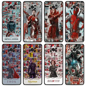 Marvel Comics Art Iron Man Д-р Стрэндж За Xiaomi Poco X3 X4 NFC M3 M4 Pro Калъф за Mi 12 Pro 12X 11 10T Note 10 5G 9 SE 9T