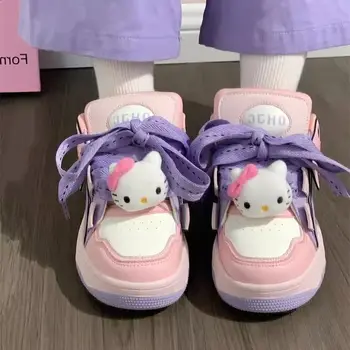 Miniso Sanrio Hellokitty Обувки за скейтборд Студентска Спортна y2k Хлебная Обувки Тенис De Mujer zapatillas mujer