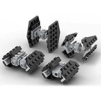MOC Space Mini Tie fighter Комбинирана модел строителни блокове за деца, развитие на играчка за момчета, подарък за Коледа 136 бр.