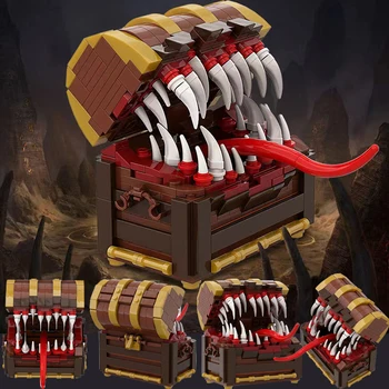 MOC играта Dragon съкровище чудовище градивните елементи на Черепа Магьосник Подземия Пиратски тухли Подарък за деца