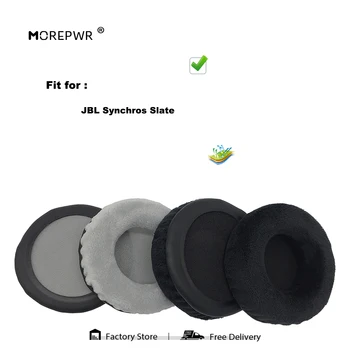 Morepwr Нова актуализация на Сменяеми амбушюров за слушалки JBL Synchros Slate, кожена възглавница, velvet калъф за слушалки
